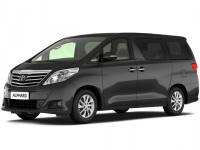 Коврики в салон (2 ряда) Toyota Alphard II 2008-2014 (H20) (правый руль) 2 ряд диван 8 мест*