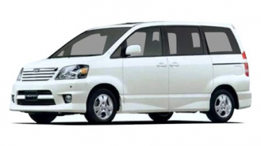 Коврики из экокожи 3D Toyota Noah I (R60) (правый руль) 8 мест 2 ряд диван 2001-2007*